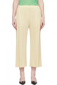 Pleats Please Issey Miyake Желтые ежемесячные цвета декабрьские брюки