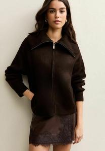 Кардиган New Look KNIT ZIP UP, Dark Brown