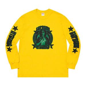 Футболка Supreme x Hysteric Glamour Long-Sleeve Tee, Yellow