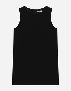 Мини-платье А-силуэта из ткани кадди Dolce&Gabbana, черный