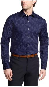 Мужская рубашка Tommy Hilfiger TH Flex на пуговицах, Peacoat Blue