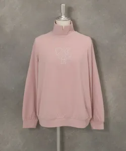 Пуловер с точечным логотипом и матовой отделкой Studio Picone, цвет Pink(029)