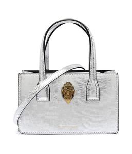 Сумка-тоут кожаная Kurt Geiger 690-Mini Bond, серебряный