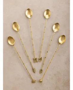 Мешалки для коктейлей «Магнолия» Gauri Kohli, золотой