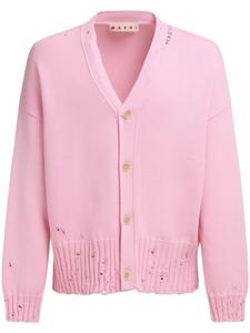 Кардиган с эффектом потертости Marni, розовый