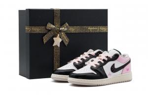 Jordan Баскетбольные кроссовки Air 1 с амортизацией, износостойкие, низкие, винтажные, унисекс, цвет: черный, белый, розовый