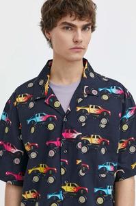 Хлопчатобумажная рубашка Hugo, темно-синий