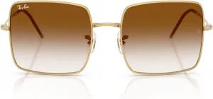 Женские солнцезащитные очки Ray-Ban - 0RBR0104S, квадратная форма, неполяризованные линзы и металлическая оправа, Gold/Clear Gradient Brown