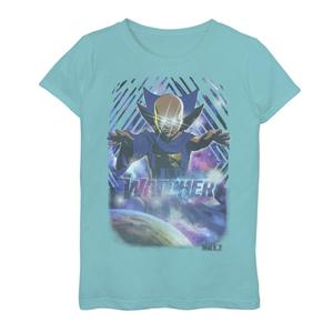 Футболка для девочек 7–16 лет с рисунком Marvel «Что, если наблюдатель никогда не спит» Marvel, синий