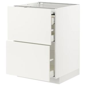 Выдвижная рабочая поверхность/3 ящика METOD/MAXIMERA IKEA, 60x60x80 см, цвет white/veddinge white