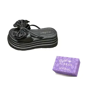 Alxnan Женские противоскользящие шлепанцы Black, цвет Black