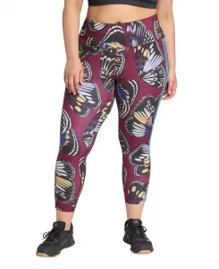 Леггинсы больших размеров с высокой талией FARM 7/8 adidas, мультиколор