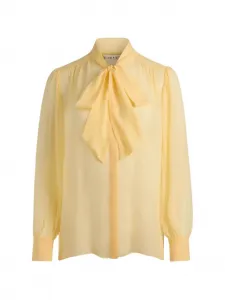 Блузка Thayer с бантом на воротнике Alice + Olivia, желтый