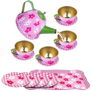 Чайный Сервиз Цветы Поднос Тарелки Чашки Кухонный Набор Inna marka