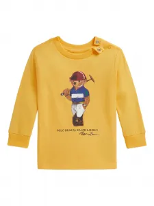 Толстовка с длинными рукавами и медвежонком Polo Polo Ralph Lauren Kids, желтый