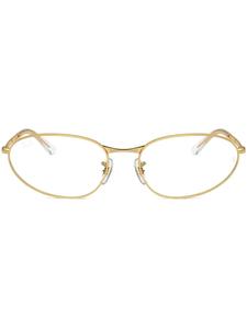 Ray-Ban очки в овальной оправе, золотой