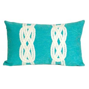 Подушка Trans Ocean Imports Liora Manne с двойным узлом для дома и улицы, цвет Aqua