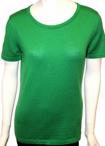 Топ с короткими рукавами и круглым вырезом, зеленый цвет ANGEL