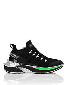 Runner Chrome Surfer PLEIN SPORT, Black+Greenfluo