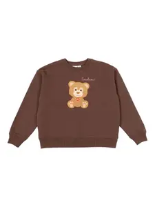 Толстовка с вышивкой Mc2 Saint Barth Kids, коричневый