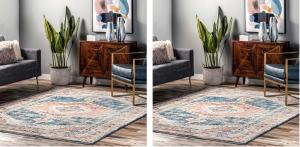 Ковер nuLOOM, 61 x 92 см, Harley Faded Medallion, Blue (упаковка 2 шт)