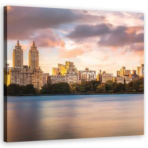 Фреска Feeby Sonnenuntergang über der Stadt, бежевый