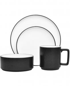 Набор посуды Colortex Stone из 4 предметов Noritake, Black