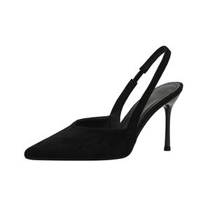 BIGTREE Женские туфли на высоком каблуке из черной замши, цвет Black Suede