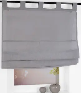 Римская штора с петлями Metis 100% лен серый Ширина 60 * Высота 140 см Kutti