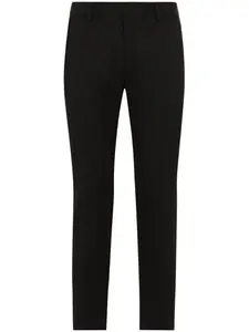 Брюки строгого кроя из смесовой шерсти DOLCE & GABBANA, черный