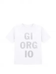 Футболка с круглым вырезом и короткими рукавами Armani Exchange, белый