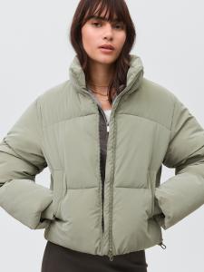 Куртка межсезонная MANGO TEEN Anorak, пастельно-зеленый