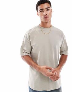 Футболка свободного кроя Brave Soul с высоким воротом в каменном цвете