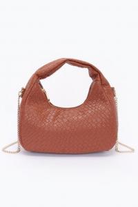 Женская тисненая сумка-хобо из искусственной кожи FASHNZFAB, коричневый