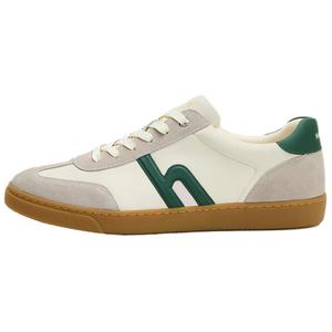 Мужские низкие скейтерские кроссовки бежево-зеленые HAZZYS