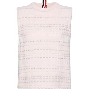 Хлопковый жилет из ткани seersucker THOM BROWNE, светло-розовый