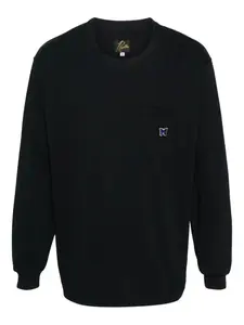 Футболка с вышитым логотипом Needles, черный