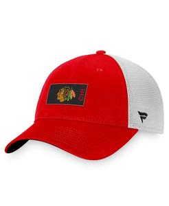 Мужская красная фирменная кепка Chicago Blackhawks Authentic Pro Rink Trucker Snapback Fanatics