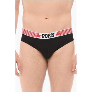 Хлопок ПОРНО Слипы Dsquared2, черный