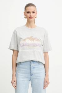 Хлопковая футболка Boss Orange, серый