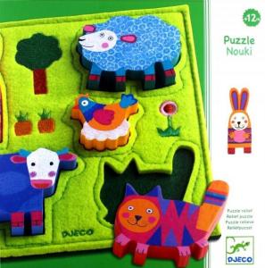 Пазл из дерева и фетра Веселая ферма Djeco