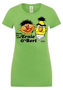 Футболка с принтом SESAMSTRASSE  ERNIE  BERT LOGOSHIRT, зеленый