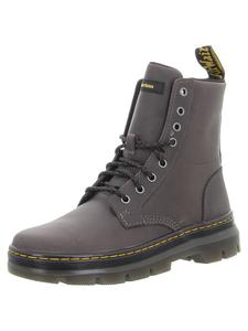 Ботильоны на шнуровке серого цвета Dr. Martens