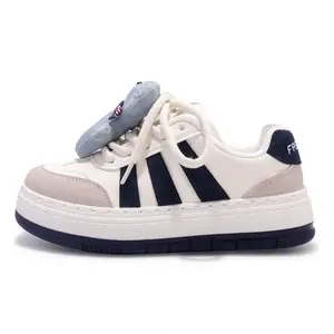 SNXR Низкие женские кроссовки для скейтбординга бежево-синего цвета