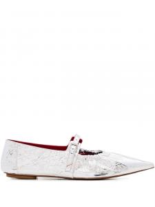 Plan C балетки с эффектом металлик, серый