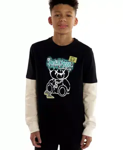 Мальчики 5-20 Harper Twofer графическая футболка с наложением Sovereign Code, черный