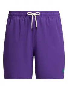 Плавки--шорты с кулиской и вышивкой Polo Ralph Lauren, фиолетовый