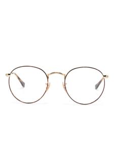Ray-Ban очки в круглой оправе, золотистый