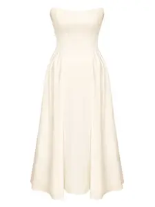 Платье миди с корсетом Post Meridiem, слоновая кость