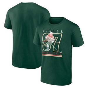 Футболка Minnesota Wild с игроком Кириллом Капризовым, темно-зеленая Fanatics